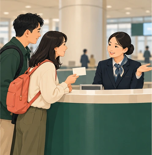 情境示意：出示酒店地址，确认当天交通与乘车位置。