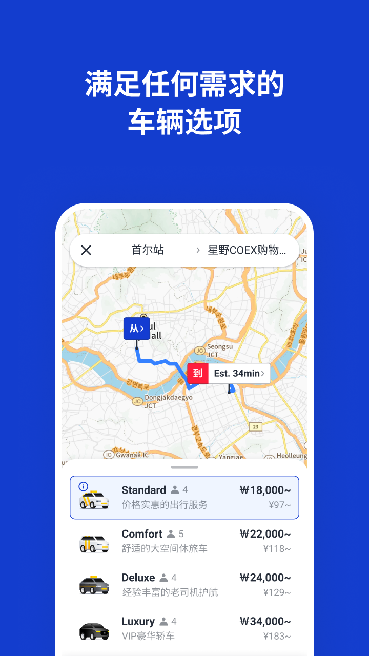 开发者官方车型对照图；价格和路线均为示例，不是当前行程报价。
