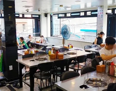 陈玉华对应店页室内桌椅照片；用于了解普通汤锅店环境，非十月现场承诺。